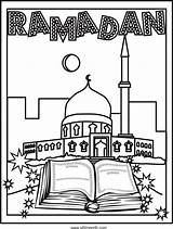 Coloring Ramadan Pages Kids Arabicplayground Activities Målarböcker Printable Cards Masjid Mubarak Colouring Sheets Color Crafts Islam Eid Al Printables Decorations sketch template