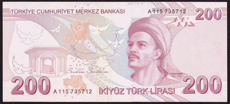 turkish lira banknote  mustafa kemal atatuerkworld banknotes coins pictures