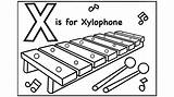 Xylophone Coloring Drawing Pages Sheet Alphabet Kids Template Paintingvalley Drawings sketch template