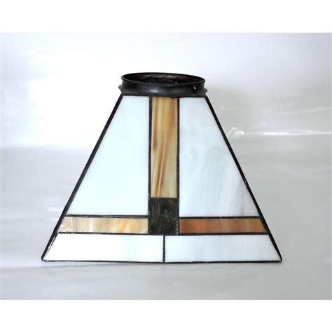 Square Slag Glass Art Deco Ceiling Light Shade Chairish