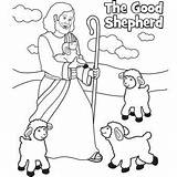Coloring Shepherd Good Jesus Pages Easter Kids Sunday School Bible Sheep Printable Colouring Christian Crafts Activities Drawing Preschool Children Christ sketch template