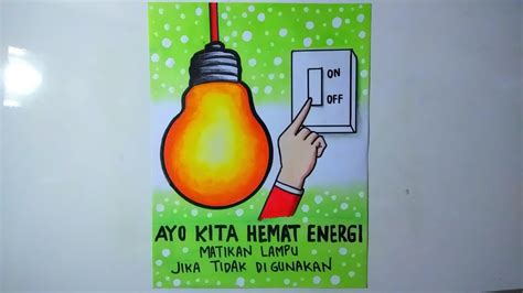 membuat poster hemat energi listrik terbaru