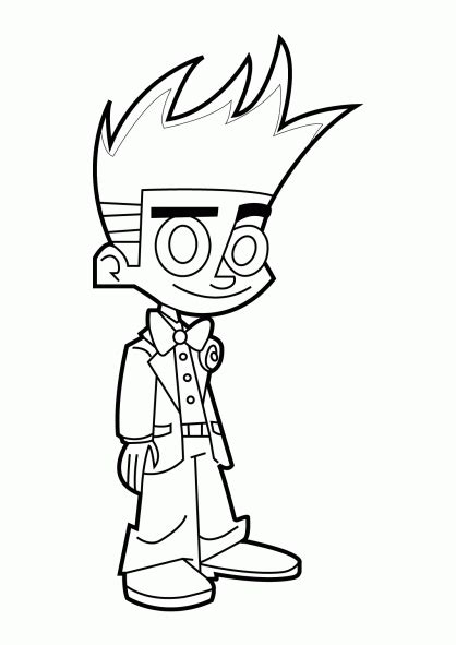 coloring pages johnny test coloring home