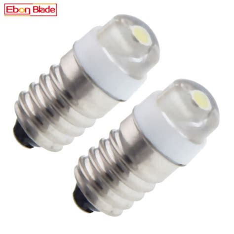 2pcs E10 1447 0 5w Led Flashlight Replacement Bulb Torch Lamp Light