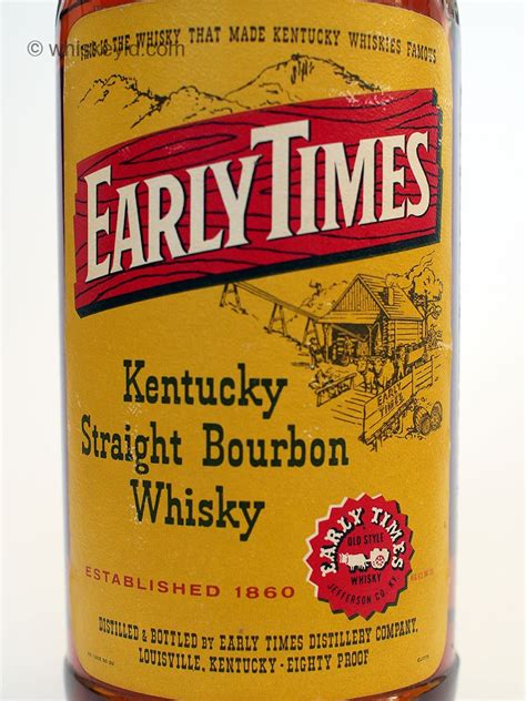 earlytimesstraightbourbonfrontlabel whiskey id identify vintage  collectible