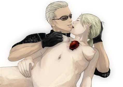 jill valentine and albert wesker resident evil and 1 more drawn by