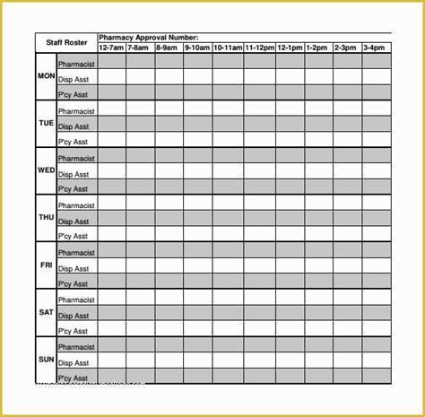 roster templates printable  roster template   word excel
