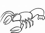 Seafood Pages Coloring Lobster Kids sketch template