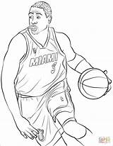 Wade Coloring Dwyane Lillard Damian Westbrook Leonard Spurs Kawhi sketch template