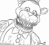 Fredbear Foxy Wip Freddy Getdrawings sketch template