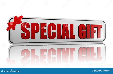 special gift banner  ribbon stock  image