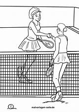 Ausmalbilder Ausmalen Tennismatch Malvorlagen sketch template