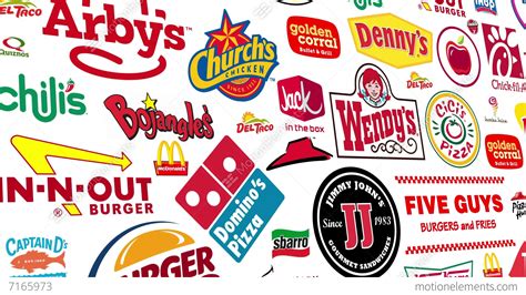 food brands logo loop stock animation