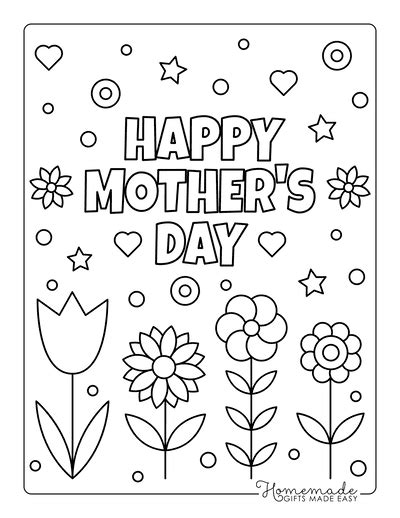mothers day coloring pages  printable pdfs