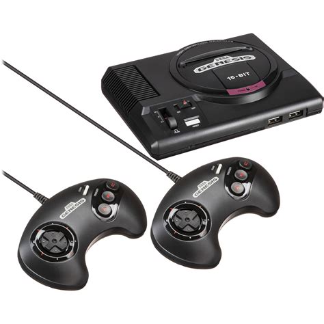 refurbished video game console sega genesis mini  controllers black  market