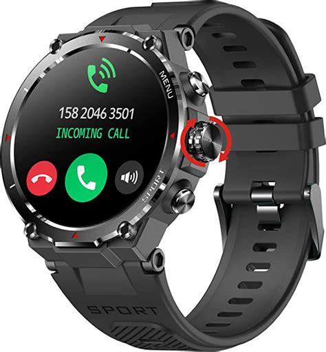Eigiis Military Smart Watch For Men Outdoor Rugged Tactical Smartwatch