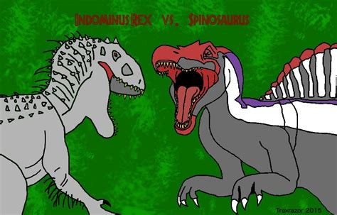 Digital Art Indominus Rex Vs Spinosaurus By Trexrazor Ourartcorner