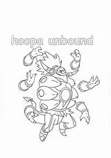 Hoopa Unbound Coloring Pages Pokemon Cartoon Game Print Categories sketch template