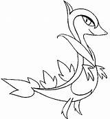 Pokemon Servine Pages Serperior Coloring Template Drawings sketch template