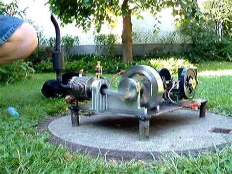 homemade model stationary gas engine cold startup youtube