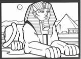 Sphinx Egito Cleopatra Egipto Colorare Rei Egípcia Rainbowresource sketch template