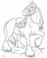 Brave Coloring Merida Horse Pages Disney Angus Movie sketch template