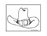 Cowboy Coloring General Pages Hat sketch template