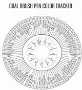 Tombow Brush Dual Pen Color Tracker Chart Pens Markers Choose Board Coloring Pages sketch template