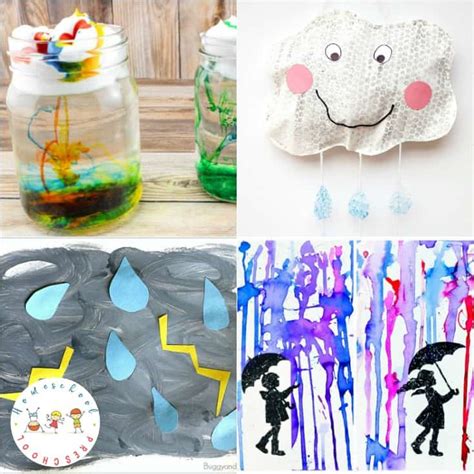 rain crafts  activities  spring  summer