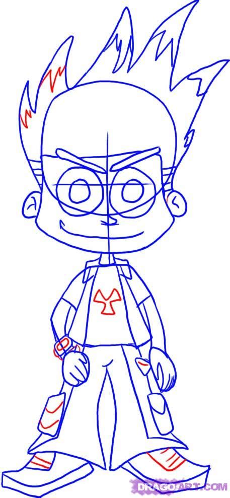 draw johnny test step  step cartoon network characters