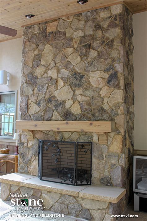 new england fieldstone fireplace natural stone veneers