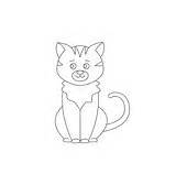 Coloring Book Cat Vector Royalty sketch template