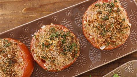 cheesy stuffed tomatoes recipe rachael ray show