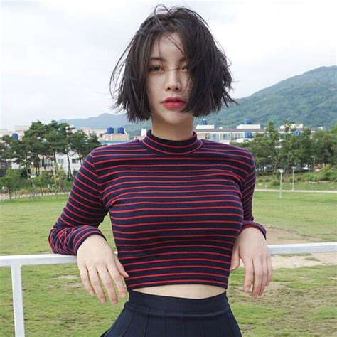 Striped Crop Tops Fashion Korean Fashion Cute Outfits