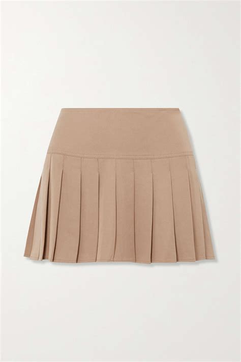 Reformation Tessa Pleated Tencel Lyocell Twill Mini Skirt Net A Porter