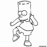 Bart Danse Oreille Simpsons Gratte Colorier Imprimé sketch template