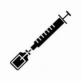 Tetanus Vaccine Glyph Immunization Syringe Drugs Bcg Injection sketch template