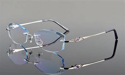 vazrobe rimless glasses frame women rhinestone elegant ladies