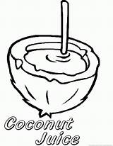 Coloring Coconut Library Clipart Pages Sketch sketch template