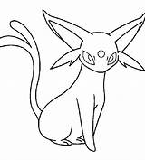 Coloring Espeon Pokemon Pages Umbreon Eevee Colouring Library Clipart Espon Popular Coloringhome sketch template
