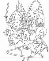Adventure Coloring Time Pages Printable Cartoon Color Colouring Dibujos Colorear Hora Aventura Para Funny Adventurer Characters Marceline Printables Dibujo Tattoo sketch template