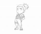 Naruto Shikamaru Chibi Smile Coloring Pages Another Characters Lineart sketch template