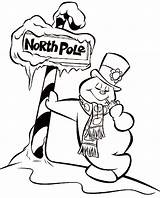 Snowman Coloring Frosty North Pole Pages Drawing Getcolorings Printable Color Clipartmag Print sketch template