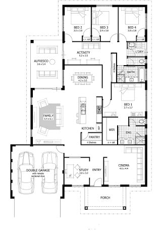 rear master bedroom floor plans single story google search large house plans family house