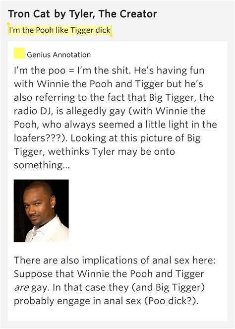 I M The Pooh Like Tigger Dick Tron Cat By Tyler The Creator