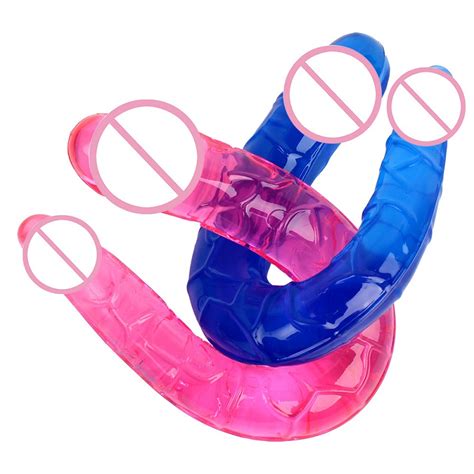 Artificial Dildos Penis Jelly Rubber Double Headed