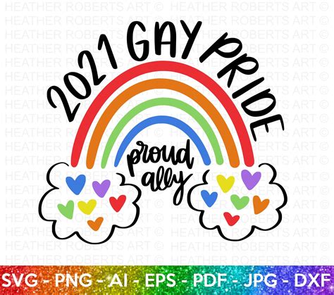 2021 Gay Pride Ally Rainbow Svg Lgbt Ally Svg Gay Ally Svg Etsy Uk