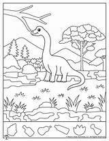 Dino Brachiosaurus sketch template