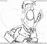Outline Cartoon Businessman Finger Holding His Toonaday Royalty Illustration Rf Clip 2021 sketch template