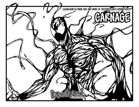 draw carnage classic comic version drawing tutorial draw